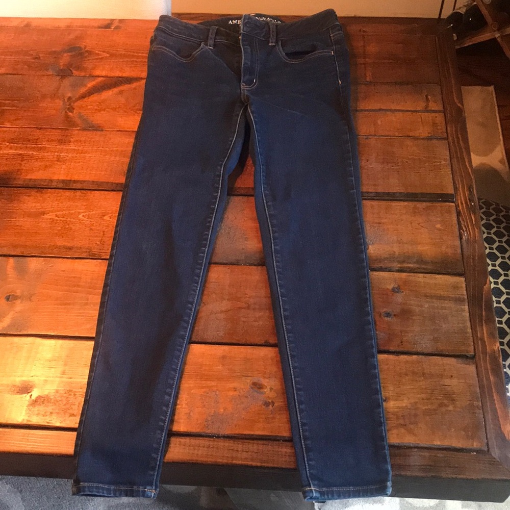 American Eagle Dark Blue Jeggings - Size 8